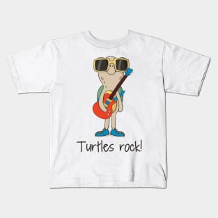 Turtles Rock, Funny Cute Pet Turtle Lover Kids T-Shirt